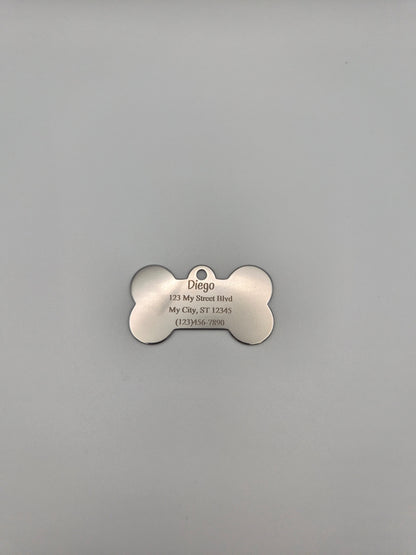 "I'm Chipped" Bone Dog Tag