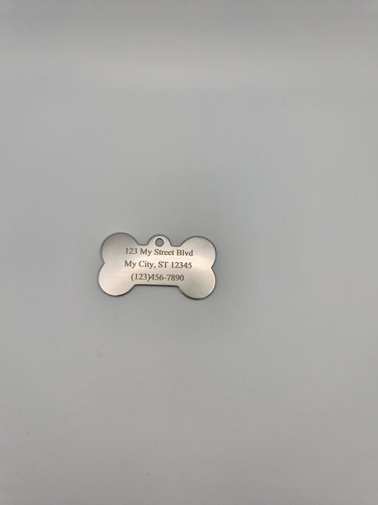 Custom Bone Dog Tag