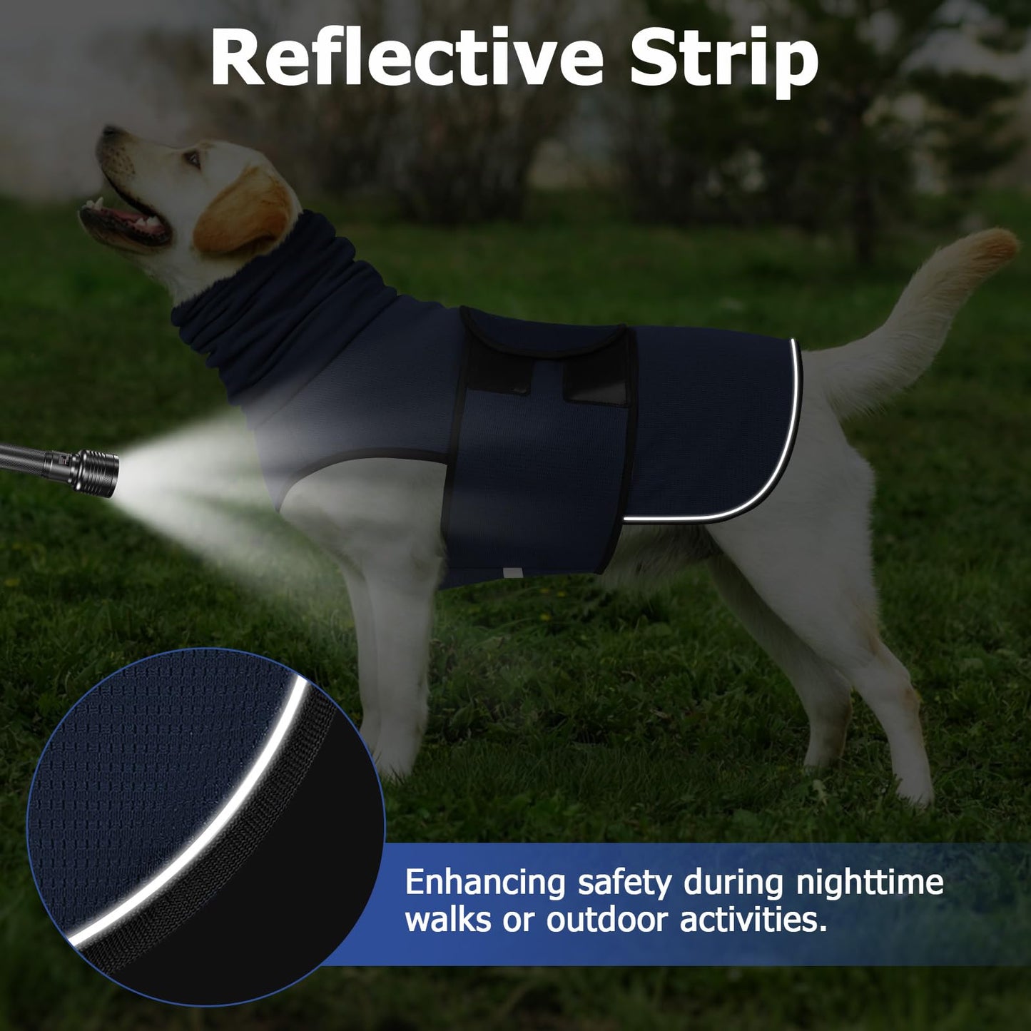 2-in-1 Dog Anxiety Vest With Hood, Soft Dog Calming Shirt With Stretchy Ear Head Cover For Stress Relief, Breathable Shirt Jacket For Thunderstorms, Separation & Vet Visits