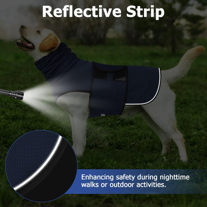 2-in-1 Dog Anxiety Vest With Hood, Soft Dog Calming Shirt With Stretchy Ear Head Cover For Stress Relief, Breathable Shirt Jacket For Thunderstorms, Separation & Vet Visits