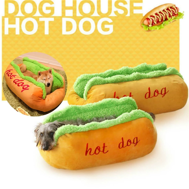 Hot Dog Shaped Pet Bed