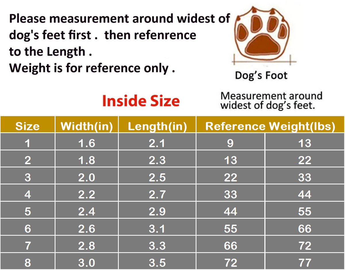Waterproof Shoes/Boots for Medium Large Dogs