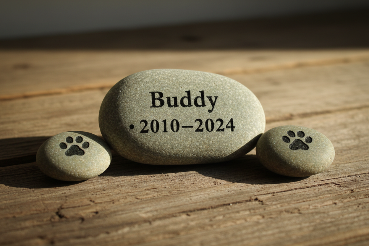 Custom Engraved Pet Memorial Stone
