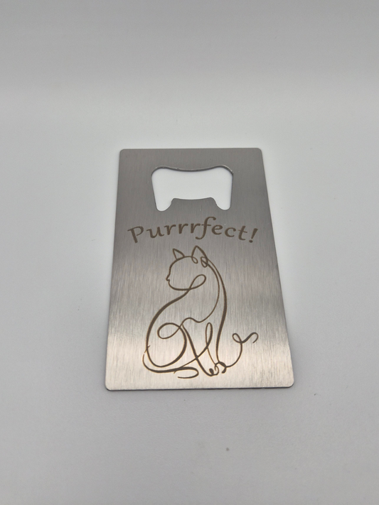 "Purrrfect" Credit Card Bottle Opener